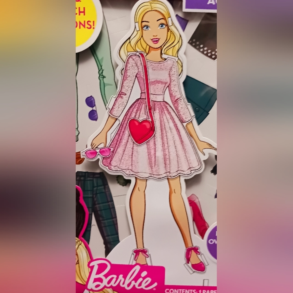 Barbie Fashion Designer Activity Set, 1 Paper Doll w/Stands 3 Fashion Sheets NEW - Picture 3 of 9
